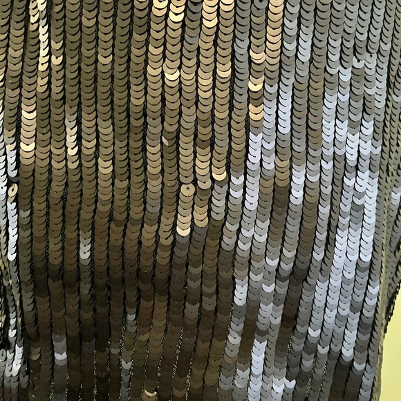 Boston Proper Black Sequin Pencil Skirt - Picture 3 of 4